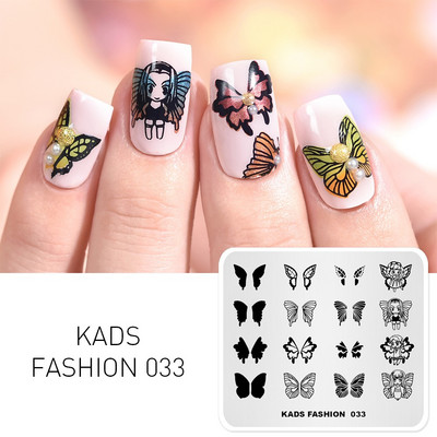 KADS Nail Art bélyegzőlemez 85 Designs Fashion Series Manikűr bélyegzőlemezek Képsablon körömbélyegző lemez nyomtatási sablon
