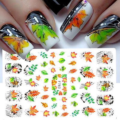 3D körömmatricák matricák fekete kígyóvér karcolások bohóc Halloween szemek tetoválás csúszka Design Téli manikűr dekoráció SAF792