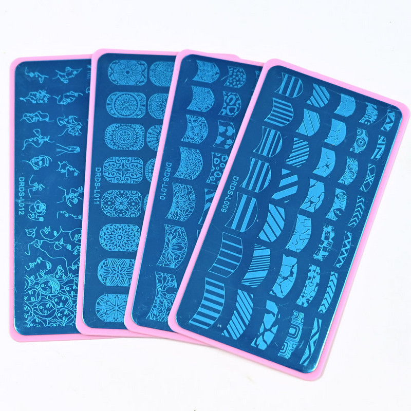 Πρότυπο εκτύπωσης από ανοξείδωτο χάλυβα 1 τεμ. Ομορφιά/Γάτες/Φτερά/Πεταλούδες Πλάκες Σφράγισης Νυχιών από ανοξείδωτο ατσάλι για Εργαλείο στένσιλ εικόνας μεταφοράς DIY