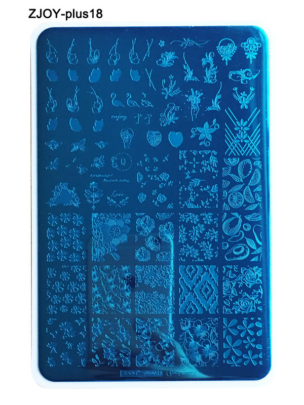 14,5 * 9,5 εκ. Πλήρες νέο πρότυπο σφράγισης νυχιών, Πλάκα μεταφοράς από ανοξείδωτο χάλυβα για σφράγιση τέχνης νυχιών, DIY Εκτύπωση νυχιών μανικιούρ 70*