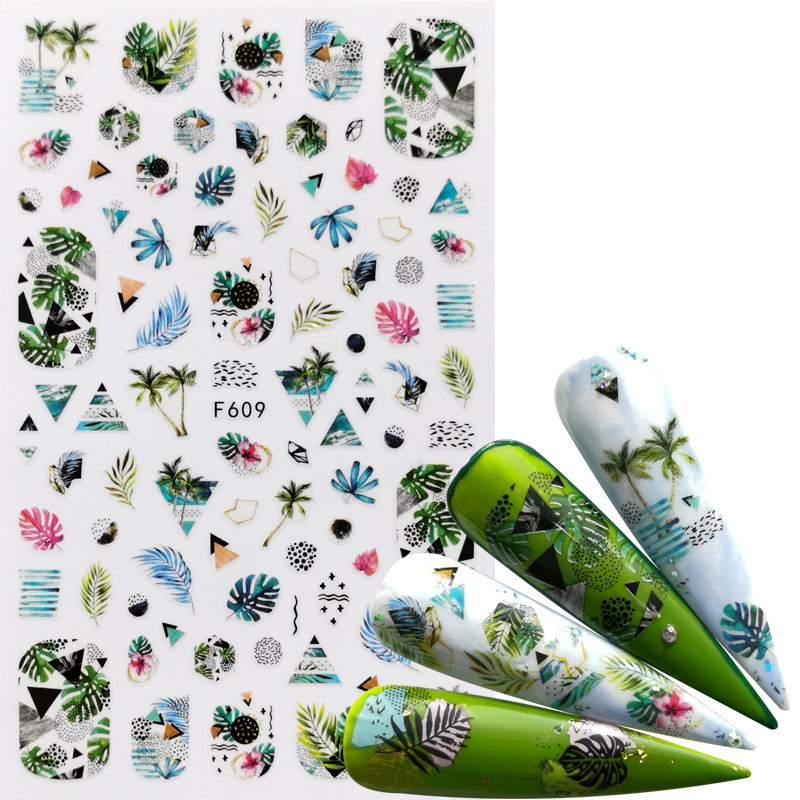 1 PC 3D Slider νυχιών Μαύρο Αυτοκόλλητο Ρωσίας Letter Αυτοκόλλητα Αυτοκόλλητα Σχέδιο λουλουδιών Αυτοκόλλητες συμβουλές για μανικιούρ Διακοσμήσεις νυχιών