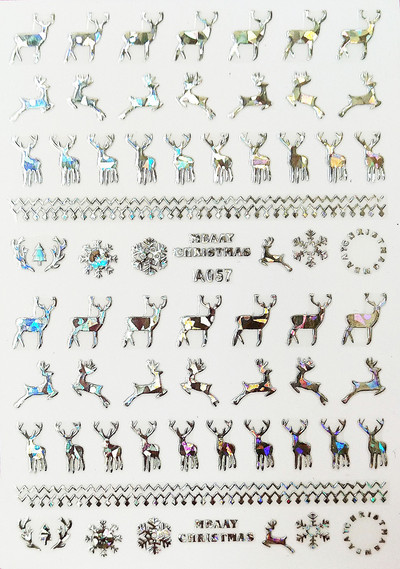 Boldog karácsonyt Nail Art matricák Dekoráció Öntapadó Nail Art matricák Manikűr Design Fehér hó matrica körömdizájnhoz