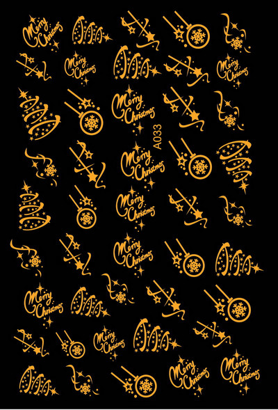 Boldog karácsonyt Nail Art matricák Dekoráció Öntapadó Nail Art matricák Manikűr Design Fehér hó matrica körömdizájnhoz