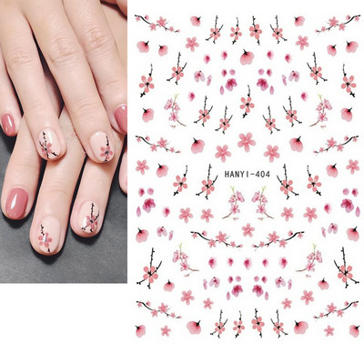 3D körömmatricák akvarell körömmatricák kék fehér virág körömdísz matricák szépség virágdísz TIPP NAIL szépséghez