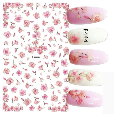 3D körömmatricák akvarell körömmatricák kék fehér virág körömdísz matricák szépség virágdísz TIPP NAIL szépséghez