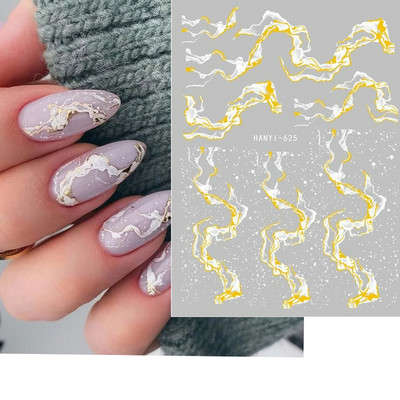 3D körömmatricák akvarell körömmatricák kék fehér virág körömdísz matricák szépség virágdísz TIPP NAIL szépséghez