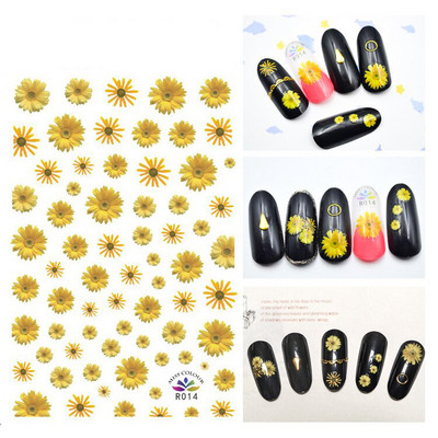 3D körömmatricák akvarell körömmatricák kék fehér virág körömdísz matricák szépség virágdísz TIPP NAIL szépséghez