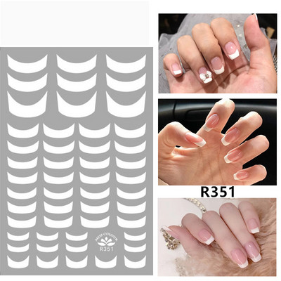 3D körömmatricák akvarell körömmatricák kék fehér virág körömdísz matricák szépség virágdísz TIPP NAIL szépséghez