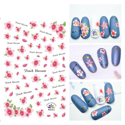 3D körömmatricák akvarell körömmatricák kék fehér virág körömdísz matricák szépség virágdísz TIPP NAIL szépséghez