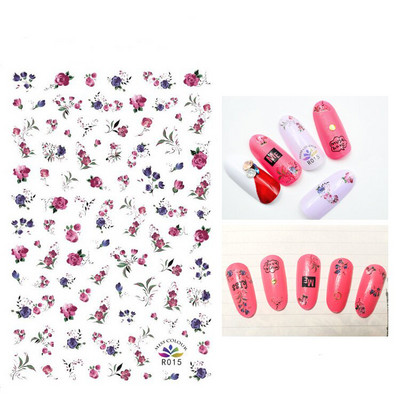 3D körömmatricák akvarell körömmatricák kék fehér virág körömdísz matricák szépség virágdísz TIPP NAIL szépséghez