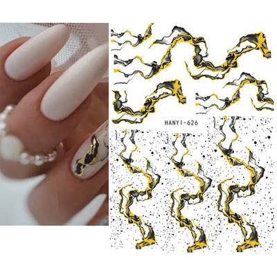 3D körömmatricák akvarell körömmatricák kék fehér virág körömdísz matricák szépség virágdísz TIPP NAIL szépséghez
