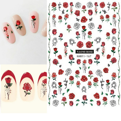 3D körömmatricák akvarell körömmatricák kék fehér virág körömdísz matricák szépség virágdísz TIPP NAIL szépséghez