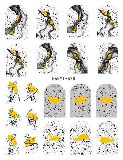 3D körömmatricák akvarell körömmatricák kék fehér virág körömdísz matricák szépség virágdísz TIPP NAIL szépséghez
