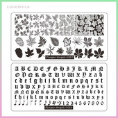 12*6cm Esküvői Szöveg Gothic Letter Design Plate 0-9 Alphabet levél csíkos hálósablon Nyomtatott stencil körömbélyegző lemez TL24-98