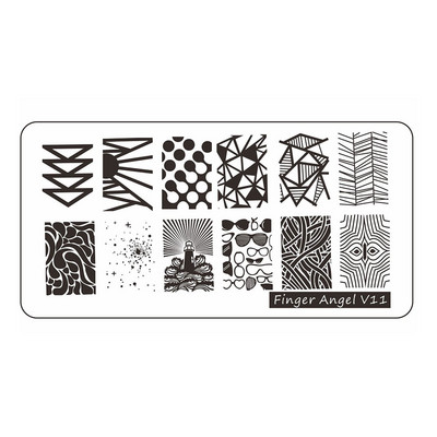 12*6cm Esküvői Szöveg Gothic Letter Design Plate 0-9 Alphabet levél csíkos hálósablon Nyomtatott stencil körömbélyegző lemez TL24-98