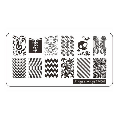 12*6cm Esküvői Szöveg Gothic Letter Design Plate 0-9 Alphabet levél csíkos hálósablon Nyomtatott stencil körömbélyegző lemez TL24-98