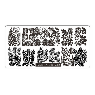 12*6cm Esküvői Szöveg Gothic Letter Design Plate 0-9 Alphabet levél csíkos hálósablon Nyomtatott stencil körömbélyegző lemez TL24-98