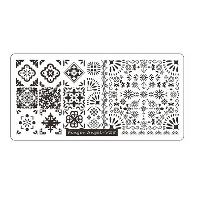 12*6cm Esküvői Szöveg Gothic Letter Design Plate 0-9 Alphabet levél csíkos hálósablon Nyomtatott stencil körömbélyegző lemez TL24-98