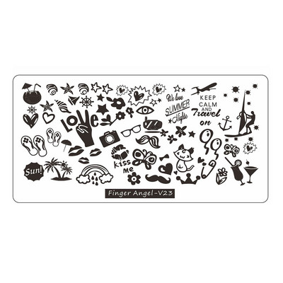 12*6cm Esküvői Szöveg Gothic Letter Design Plate 0-9 Alphabet levél csíkos hálósablon Nyomtatott stencil körömbélyegző lemez TL24-98
