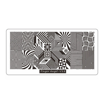 12*6cm Esküvői Szöveg Gothic Letter Design Plate 0-9 Alphabet levél csíkos hálósablon Nyomtatott stencil körömbélyegző lemez TL24-98