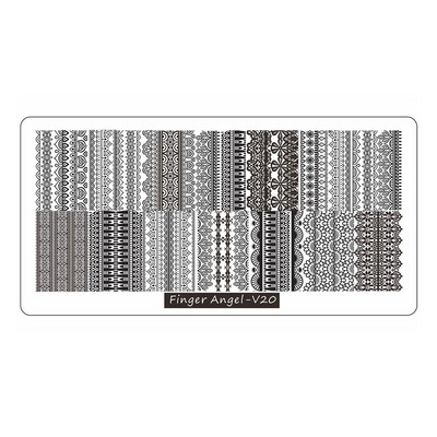 12*6cm Esküvői Szöveg Gothic Letter Design Plate 0-9 Alphabet levél csíkos hálósablon Nyomtatott stencil körömbélyegző lemez TL24-98