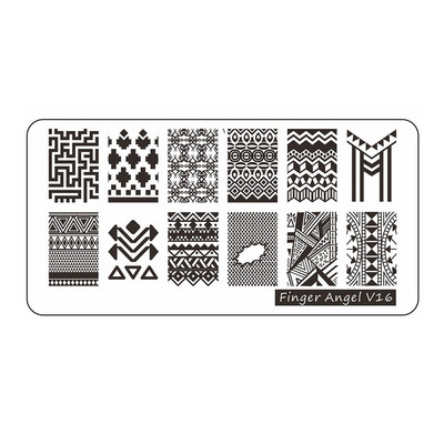 12*6cm Esküvői Szöveg Gothic Letter Design Plate 0-9 Alphabet levél csíkos hálósablon Nyomtatott stencil körömbélyegző lemez TL24-98