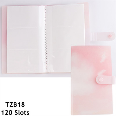120 Slots Egyszerű kis friss körömmatricák Átlátszó szervezőkönyv Album Tárolókönyv körömdíszítő matricákhoz Gyűjtőeszközök