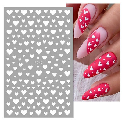 1PC Heart Love 3D αυτοκόλλητα νυχιών για την ημέρα του Αγίου Βαλεντίνου Αυτοκόλλητα συρόμενα Αυτοκόλλητα Αξεσουάρ μανικιούρ Αυτοκόλλητα διακόσμησης νυχιών