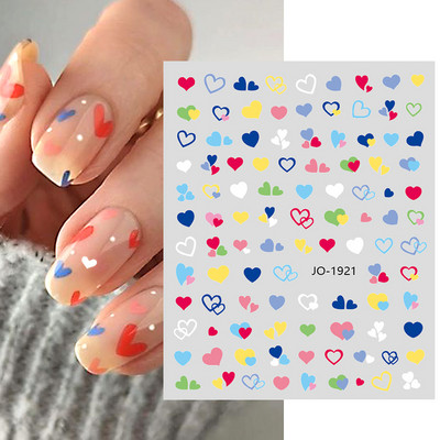1PC Heart Love 3D αυτοκόλλητα νυχιών για την ημέρα του Αγίου Βαλεντίνου Αυτοκόλλητα συρόμενα Αυτοκόλλητα Αξεσουάρ μανικιούρ Αυτοκόλλητα διακόσμησης νυχιών