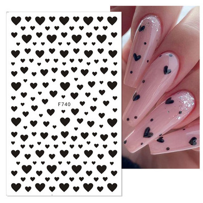 1PC Heart Love 3D αυτοκόλλητα νυχιών για την ημέρα του Αγίου Βαλεντίνου Αυτοκόλλητα συρόμενα Αυτοκόλλητα Αξεσουάρ μανικιούρ Αυτοκόλλητα διακόσμησης νυχιών
