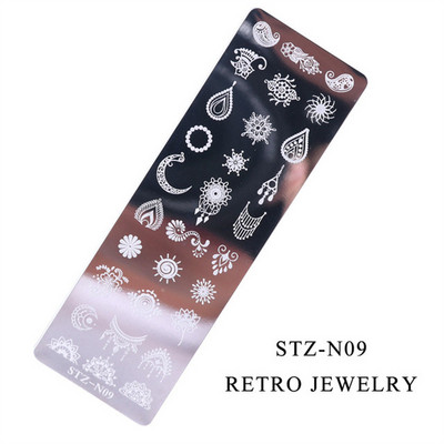 12*6 cm-es Graffiti mintás körömdíszítő sablonok Bélyegzőlemez Graffiti Art bélyegzőlemez Körömdíszítő sablonok Nails Art lemezekhez