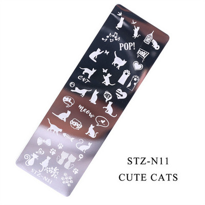 12*6 cm-es Graffiti mintás körömdíszítő sablonok Bélyegzőlemez Graffiti Art bélyegzőlemez Körömdíszítő sablonok Nails Art lemezekhez