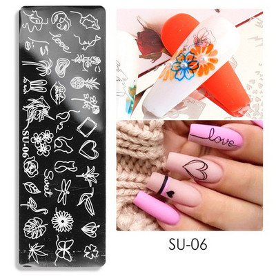 12*6 cm-es Graffiti mintás körömdíszítő sablonok Bélyegzőlemez Graffiti Art bélyegzőlemez Körömdíszítő sablonok Nails Art lemezekhez