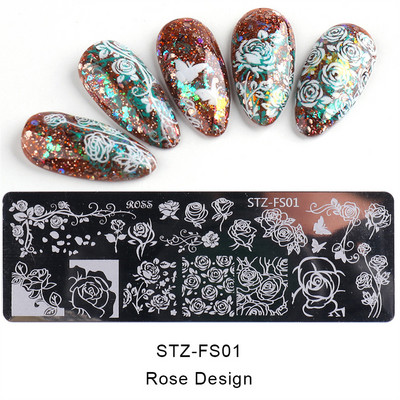 12*6 cm-es Graffiti mintás körömdíszítő sablonok Bélyegzőlemez Graffiti Art bélyegzőlemez Körömdíszítő sablonok Nails Art lemezekhez