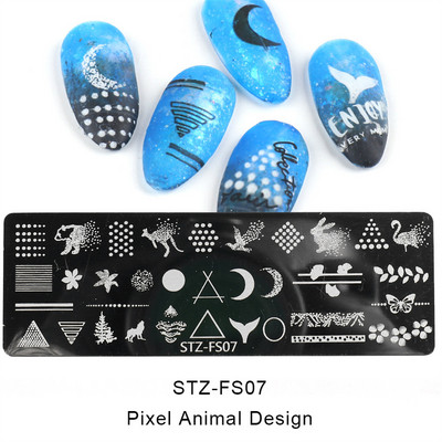 12*6 cm-es Graffiti mintás körömdíszítő sablonok Bélyegzőlemez Graffiti Art bélyegzőlemez Körömdíszítő sablonok Nails Art lemezekhez