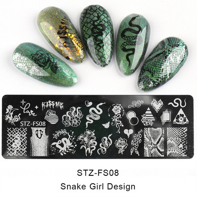 12*6 cm-es Graffiti mintás körömdíszítő sablonok Bélyegzőlemez Graffiti Art bélyegzőlemez Körömdíszítő sablonok Nails Art lemezekhez