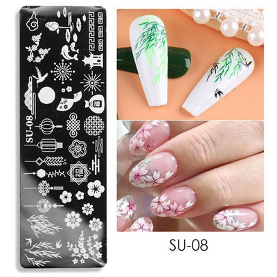 12*6 cm-es Graffiti mintás körömdíszítő sablonok Bélyegzőlemez Graffiti Art bélyegzőlemez Körömdíszítő sablonok Nails Art lemezekhez