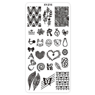 12*6 cm-es Graffiti mintás körömdíszítő sablonok Bélyegzőlemez Graffiti Art bélyegzőlemez Körömdíszítő sablonok Nails Art lemezekhez