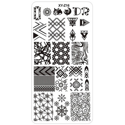 12*6 cm-es Graffiti mintás körömdíszítő sablonok Bélyegzőlemez Graffiti Art bélyegzőlemez Körömdíszítő sablonok Nails Art lemezekhez