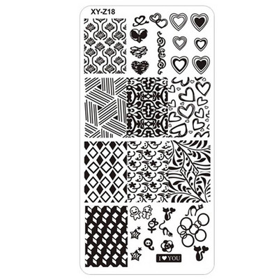 12*6 cm-es Graffiti mintás körömdíszítő sablonok Bélyegzőlemez Graffiti Art bélyegzőlemez Körömdíszítő sablonok Nails Art lemezekhez