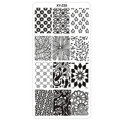 12*6 cm-es Graffiti mintás körömdíszítő sablonok Bélyegzőlemez Graffiti Art bélyegzőlemez Körömdíszítő sablonok Nails Art lemezekhez