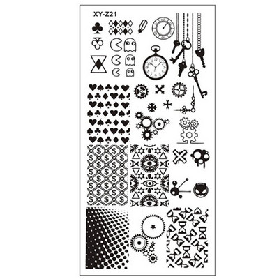 12*6 cm-es Graffiti mintás körömdíszítő sablonok Bélyegzőlemez Graffiti Art bélyegzőlemez Körömdíszítő sablonok Nails Art lemezekhez