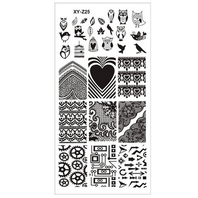 12*6 cm-es Graffiti mintás körömdíszítő sablonok Bélyegzőlemez Graffiti Art bélyegzőlemez Körömdíszítő sablonok Nails Art lemezekhez