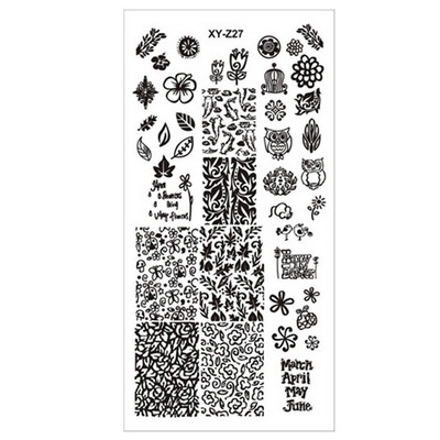 12*6 cm-es Graffiti mintás körömdíszítő sablonok Bélyegzőlemez Graffiti Art bélyegzőlemez Körömdíszítő sablonok Nails Art lemezekhez