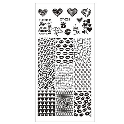 12*6 cm-es Graffiti mintás körömdíszítő sablonok Bélyegzőlemez Graffiti Art bélyegzőlemez Körömdíszítő sablonok Nails Art lemezekhez
