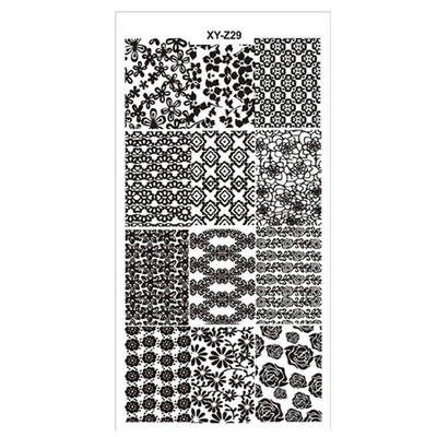 12*6 cm-es Graffiti mintás körömdíszítő sablonok Bélyegzőlemez Graffiti Art bélyegzőlemez Körömdíszítő sablonok Nails Art lemezekhez