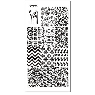 12*6 cm-es Graffiti mintás körömdíszítő sablonok Bélyegzőlemez Graffiti Art bélyegzőlemez Körömdíszítő sablonok Nails Art lemezekhez