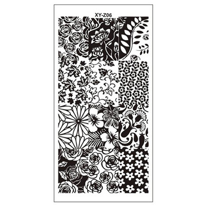 12*6 cm-es Graffiti mintás körömdíszítő sablonok Bélyegzőlemez Graffiti Art bélyegzőlemez Körömdíszítő sablonok Nails Art lemezekhez