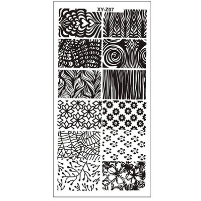 12*6 cm-es Graffiti mintás körömdíszítő sablonok Bélyegzőlemez Graffiti Art bélyegzőlemez Körömdíszítő sablonok Nails Art lemezekhez