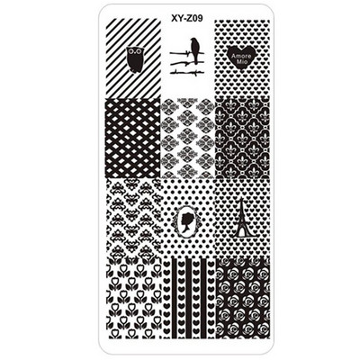 12*6 cm-es Graffiti mintás körömdíszítő sablonok Bélyegzőlemez Graffiti Art bélyegzőlemez Körömdíszítő sablonok Nails Art lemezekhez